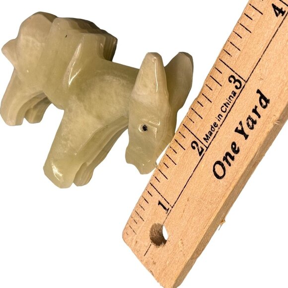 Marble Donkey Mexican Stone Onyx Sculpture Carved Jackass Mule 3" Mexico - Picture 6 of 12